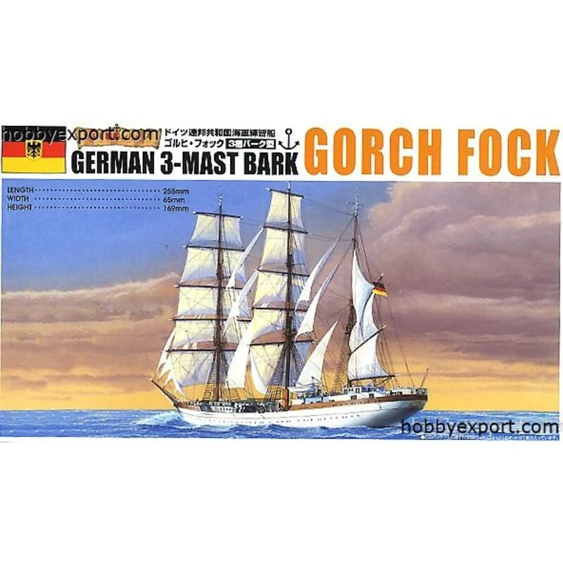 Aoshima Maquette Bateau Allemand 3 Mâts Bark Gorch Fock 1 Aoshima Maquette Bateau Allemand 3 Mâts Bark Gorch Fock