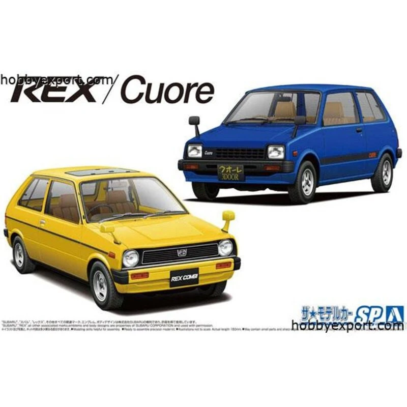 Aoshima Maquette Subaru Km1 Rex Daihatsu Cuore 1 Aoshima Maquette Subaru Km1 Rex Daihatsu Cuore
