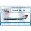 Trident 3B - British Airways - Laser-printed Decals With White Silk-screened Registrations.