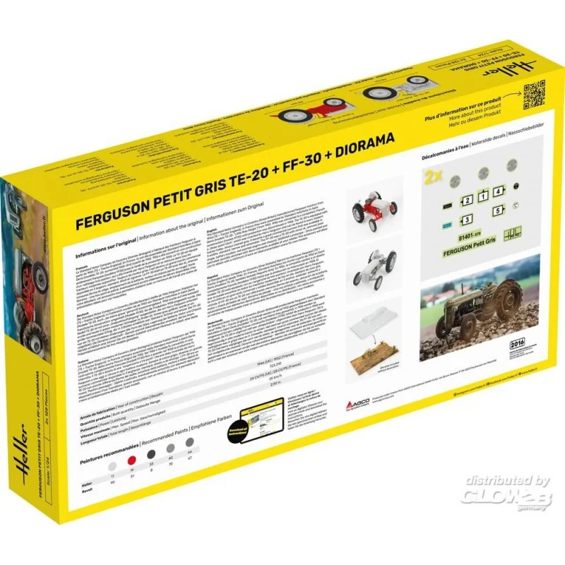 Heller Maquette Camion KIT DE DÉMARRAGE Ferguson Petit Gris 2 X + Diorama 2 Heller Maquette Camion KIT DE DÉMARRAGE Ferguson Petit Gris 2 X + Diorama – Image 2