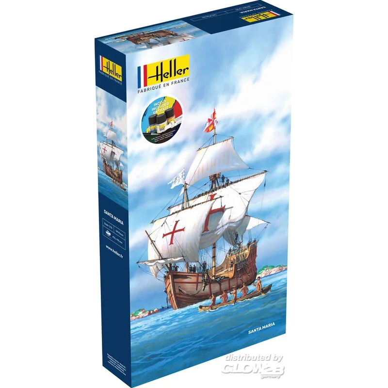 Heller Maquette Bateau STARTER KIT (Kit De Démarrage) SANTA MARIA 1 Heller Maquette Bateau STARTER KIT (Kit De Démarrage) SANTA MARIA