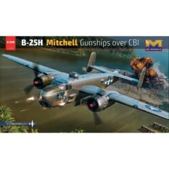North-American B-25H Mitchell Gunships Au-dessus Du Théâtre D'opérations CBIChina Burma India Pendant La Seconde Guerre Mondiale