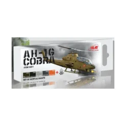 Kit De Peinture Acrylique Pour Hélicoptère D'attaque Américain ICM Bell AH-1G Cobra (conçu Pour être Utilisé Avec Les Kits ICM) -Modèles Jouets Magasin icm icm3001 kit de peinture acrylique pour helicoptere d attaque ameri 2