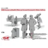 WWII German Luftwaffe Pilots And Ground Personnel In Winter Uniform (5 Figures) 1/48 - ICM M48086
