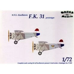 Maquette Avion N.V.I. Koolhoven F.K.31 Prototype. Décalques Incluses.