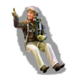 Figurine Pilote De Chasse De L'USAF De La 2ème GM Assis Dans L'avion