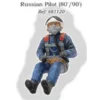 Figurine Pilote Russe Assis Dans L'avion Années 1980/1990