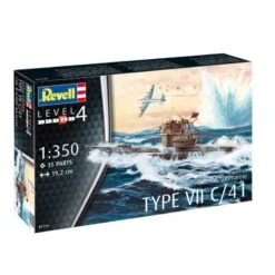 Revell Maquette Bateau Sous-Marin Allemand Type Vii C/4 1/350