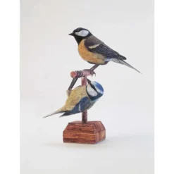 Maquette Carton Mésange Charbonnière Et Mésange Bleue