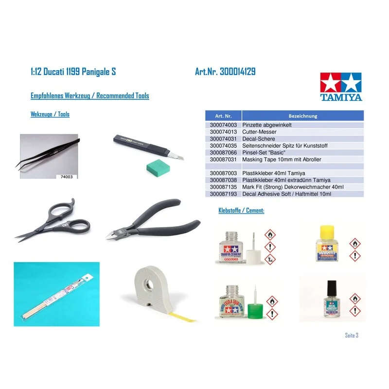 Tamiya Maquette Ducati 1199 Panigale S 9 Tamiya Maquette Ducati 1199 Panigale S – Image 9