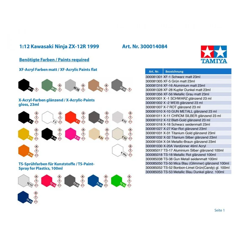 Tamiya Maquette Kawasaki Ninja ZX-12R 5 Tamiya Maquette Kawasaki Ninja ZX-12R – Image 5