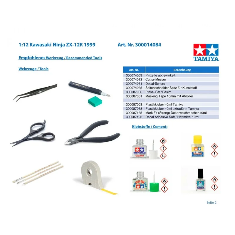 Tamiya Maquette Kawasaki Ninja ZX-12R 6 Tamiya Maquette Kawasaki Ninja ZX-12R – Image 6