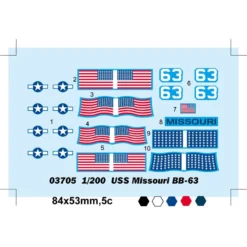 Trumpeter Maquette Bateau Uss Missouri Bb-63 -Modèles Jouets Magasin trumpeter 95t03705 uss missouri bb 63 2
