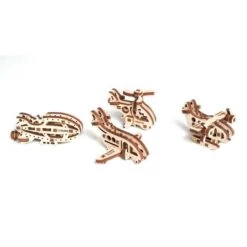 UGEARS Maquette Avion Avions Set De 4 Pièces, 62 Pièces, Hélicoptère 15pcs