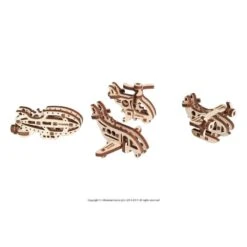 UGEARS Maquette Avion Avions Set De 4 Pièces, 62 Pièces, Hélicoptère 15pcs -Modèles Jouets Magasin ugears 8412062 avions set de 4 pieces 62 pieces helicoptere 15pcs 3