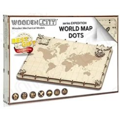 WOODEN CITY Maquette Carte Du Monde Expédition Série De Point -Modèles Jouets Magasin wooden city wm507 carte du monde expedition serie de point 6