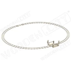 WOODEN CITY Maquette Rails Ronds + Croisement