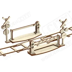 WOODEN CITY Maquette Rails Ronds + Croisement -Modèles Jouets Magasin wooden city wr324 rails ronds croisement 3